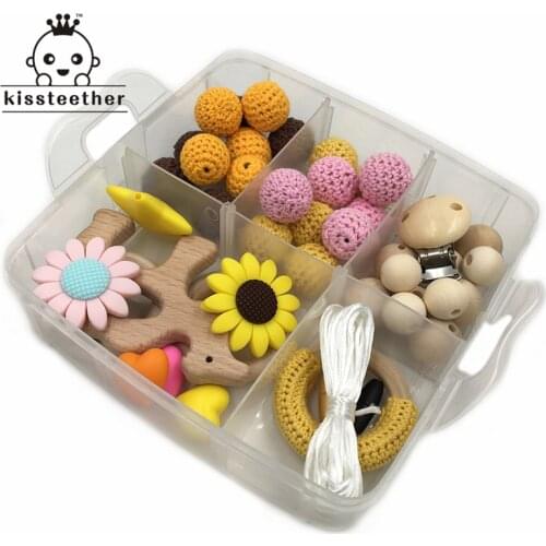 Nursing Accessories Crochet Beads Wooden Camel DIY Jewelry Teething Necklace Pendant Silicone Teether