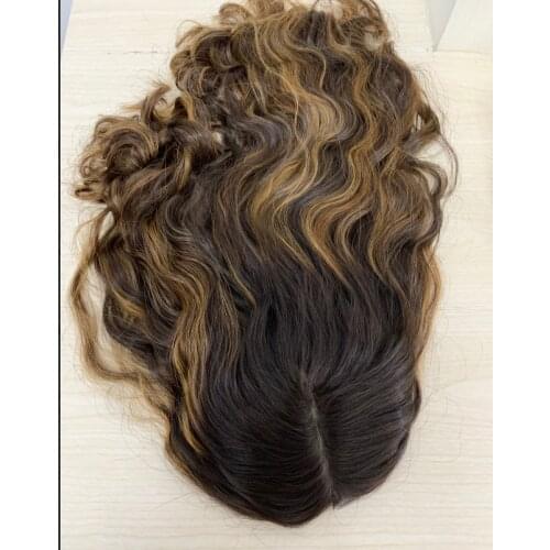 Alishevy european virgin hair kosher hair topper not wig , hair piece unprocessed jewish hair kippah fall topper free shipping