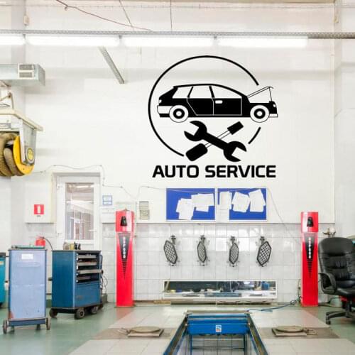 Auto Service Window Decal, Tires, Repair, Car Washing,Handmade Wall Vinyl Sticker Self-adhesive Murals Removeable Deco CS02
