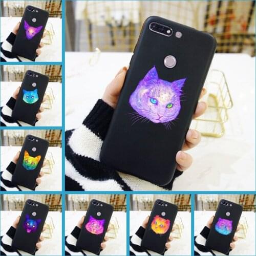 Back Cover For Huawei Honor 8X MAX 10 9 8 Purple Cat Cool Phone Case Silicone For Huawei Honor 7 8 9 10 Lite 7S 7X 7A 7C Pro
