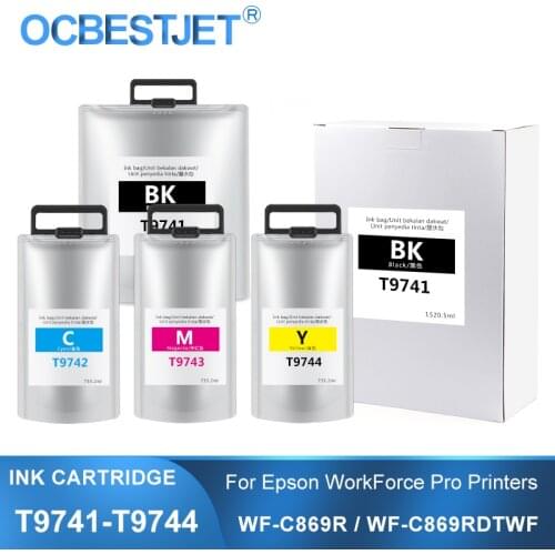 T9741 T9742 T9743 T9744 Ink Cartridge With Pigment Ink For Epson WorkForce Pro WF-C869R WF-C869RDTWFC WF-C869RD3TWFC Printer