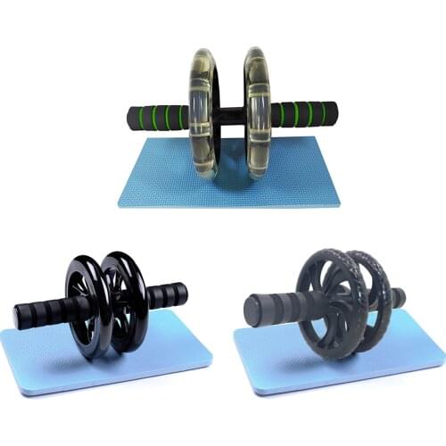 Home Abdominal Wheel Non-slip Ab Roller With Mat Muscle Trainer for Arm Waist Leg Exercise Gym Fitness Equipment