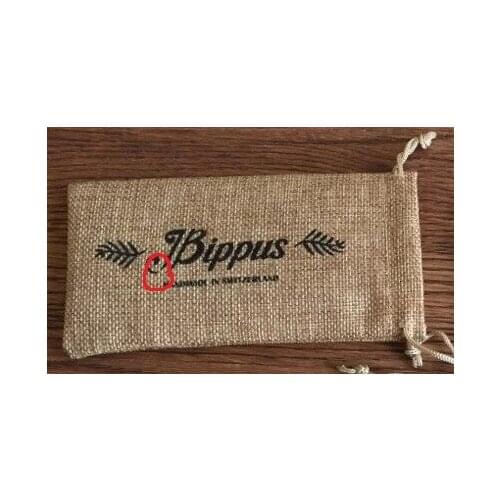 500pcs CBRL jute drawstring bags with custom logo 8*15cm jute jewelry bag wholesale gift pouch include shipping by DHL