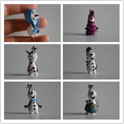 24piece 4cm High quality Small size Disney Frozen Olaf figure Toy Action Figures snow man collection DIY toys
