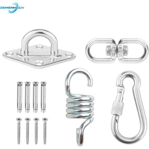 Hammock Chair Ultimate Hanging Accessories Kit 500 LB Capacity Hammock Spring Swivel Hook and Ceiling Hammock Mount Hardware