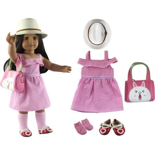 Hot sell! 1 set Leisure handmade dress clothes outfit Princess skirt for 18"American Doll 18 inch doll clothes