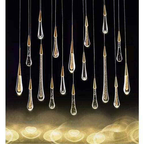 Hotel Hall Crystal Pendant Light Ceiling Hanging Lights Pendant Light Modern