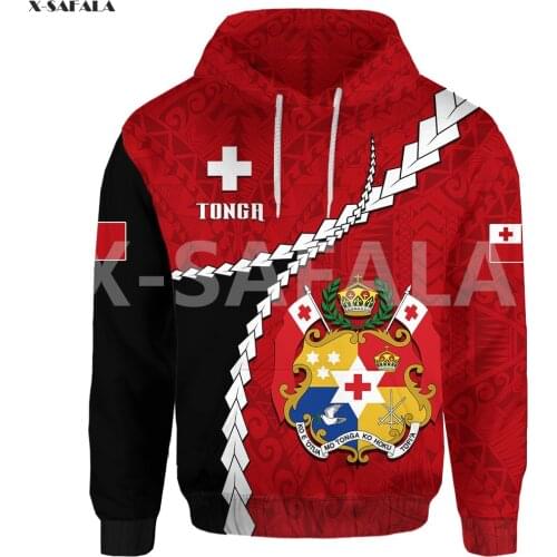 Tonga Polynesia Hawaii Tattoo 3D Over Printed Hoodie Man Women A14 Harajuku Outwear Zipper Pullover Sweatshirt Casual Unisex