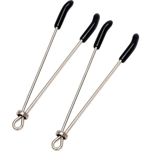 IKOKY Metal Erotic Toys Stainless Steel Sex Toys for Couple Adult Games Nipple Stimulator Breast Clips A Pair Nipple Clamps