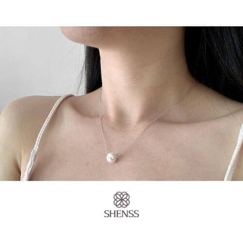 Classic Fashion Round Shell Pearl Necklace S925 Sterling Silver Necklace for Women Multiple Color Options