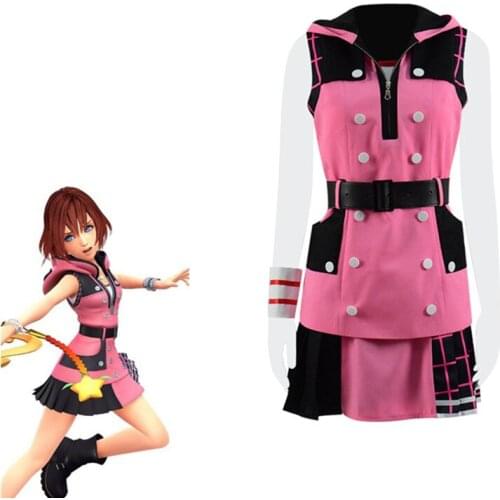 Anime Game Kingdom Hearts 3 Dream Drop Distance Cosplay Kairi Princess of Heart Costume Carnival Adult Halloween Party Dress
