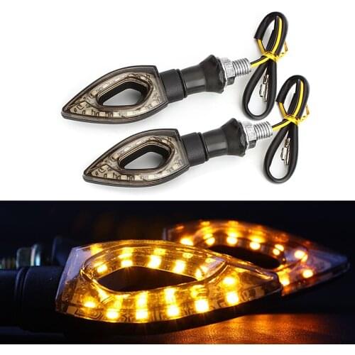 LEEPEE 1 Pair Waterproof Amber Light Universal 12 LED Motorcycle Turn Signal Indicators Lights/lamp