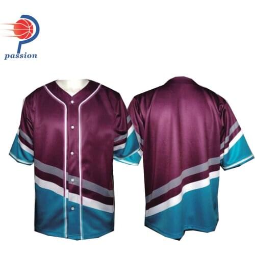 MOQ 5pcs $26 Each Custom Teamwear Sublimation Baseball Shirts for Clubs