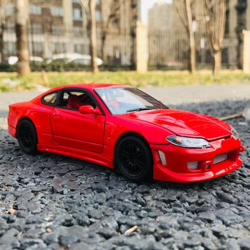 WELLY 1:24 Nissan Silvia S-15 Hot sale red car model handicraft decoration collection toy tool gift die-casting alloy car model