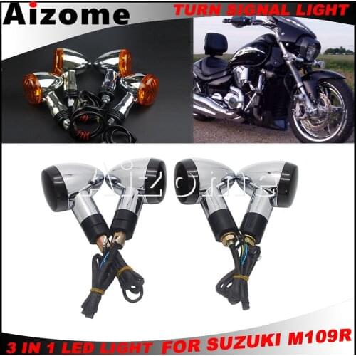 Motorcycle Smoke/Amber Lens Cover Turn Signal For SUZUKI Boulevard M109R VRZ1800 Blinker Indicator Lamp Running Light 2006-2013