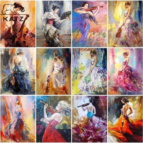 Girl Diamond Painting Kit Ballet Oil Painting Embroidery Crossing Color Portrait Diy Mosaic Art Cross Stitch Home Decoration