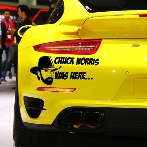 EmpireYing 2 Sizes 8 Colors Karate Championship Movie Hero Chuck Character Norris Was Here Aufkleber Car Sticker Vinyl Decals