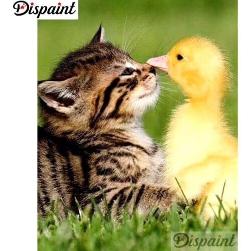 Dispaint Full Square/Round Drill 5D DIY Diamond Painting "Animal cat scenery" Embroidery Cross Stitch 5D Home Decor A10882