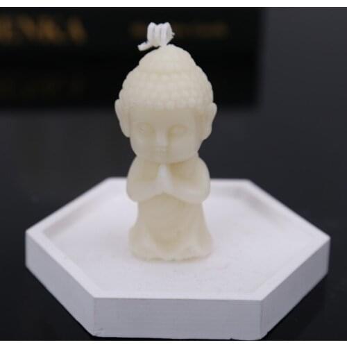 Mini Buddha Shape Candle Silicone Mold for DIY Handmade Candle Ornaments Plaster Epoxy Resin Soap mould Kitchenware Baking Tool