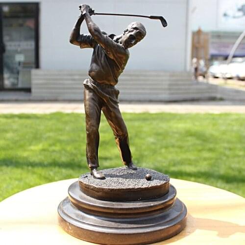 Golf sports men copper s business gift Home Furnishing bronze statue decoration decorationroom Art Statue
