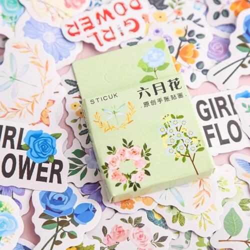 NEW 40pcs/box The Early Foam Series Cute Boxed Kawaii Decorative Stickers Planner Scrapbooking Stationery Japanese Diary Sticker