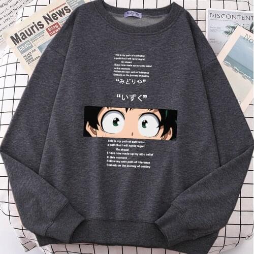 My Hero Academia Midoriya Izuku Hoodie Fashion Clothing For Male Retro Harajuku Tracksuits Mens Oversized Hooded Sweatshirt