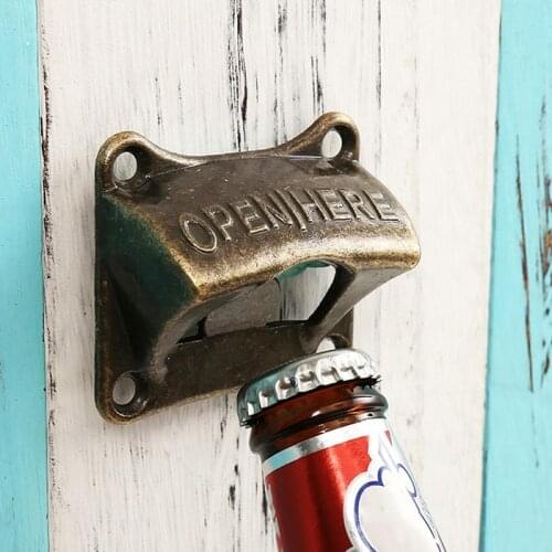 Vintage Corkscrew Bottle Opener Wall Mounted Rustic Beer Opener Set Vintage Look With Mounting Screws For Kitchen Cafe Bars