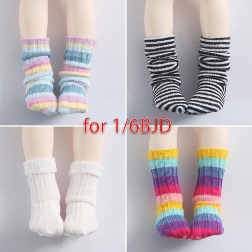 1/6 BJD Doll Accessories Socks Threaded Socks White Socks Piled Socks Long Socks for 1/6 Yosd, 30CM BJD SD DD Doll Toy Socks