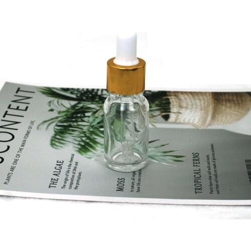 10ml clear bamboo cap essential oil bottle transparent aluminium cap bottle with white black tips