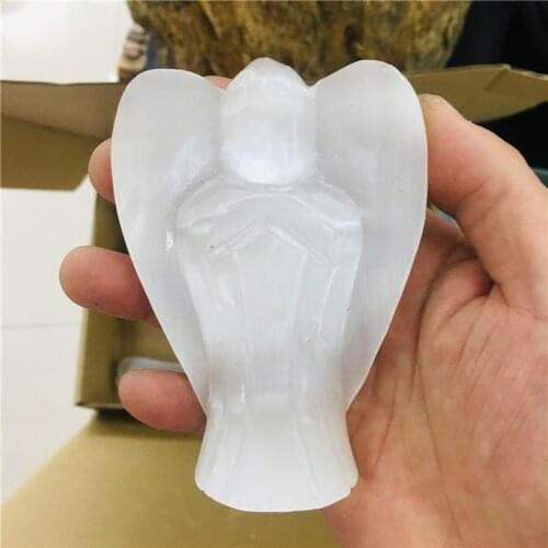 10cm rock selenite angel crystal Himalayan white stone cream gem crystal reiki healing
