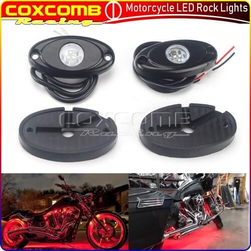 2PCS 9W Engine Fairing 5 Singal Colors Rock Light Led Daytim Running Lights For Harley Yamaha Honda CBR250R CBR 300R CB 300F