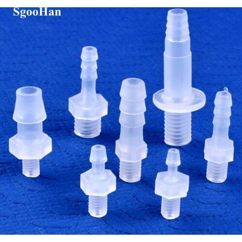 5~200pcs M5 M6 M8 Thread To 2~10mm PP Pagoda Direct Connectors Aquarium Tank Adapter Irrigation System Water Pipe Hose Joints