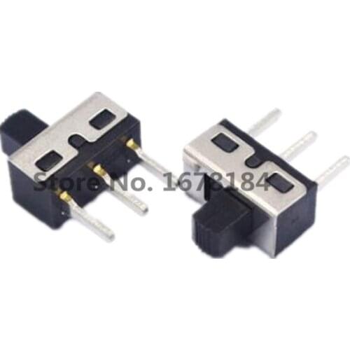 50PCS SS12D10 1P2T SPDT 3Pin Toggle Switch 3A 250V Switches handle length 5mm pin pitch 4.7mm