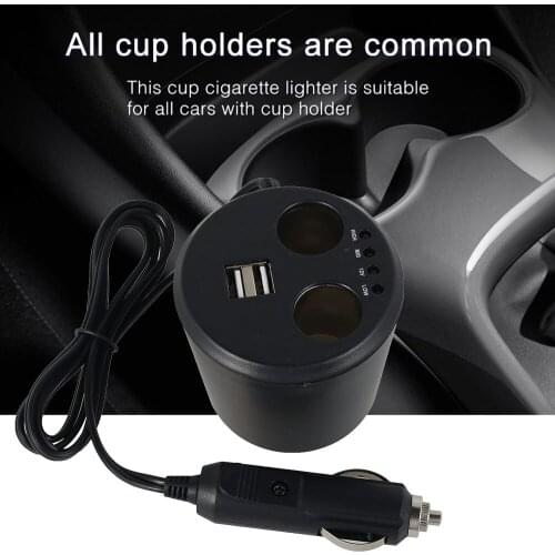 Car Cigarette Lighter 2-Socket DC/5V1A Cup Power Socket Adapter Cigarette Lighter Splitter Mobile Phone Chargers