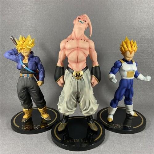 Bandai Genuine Dragon Ball Figuarts Zero EX Majin Buu Vegeta IV Trunks Zamasu Action Figure Ornament Model Toys Collection Gift