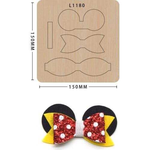 Bowknot knife mold molds,craft bowknot scrapbook wooden mold leather mold,suitable for big shot die-cutting machines