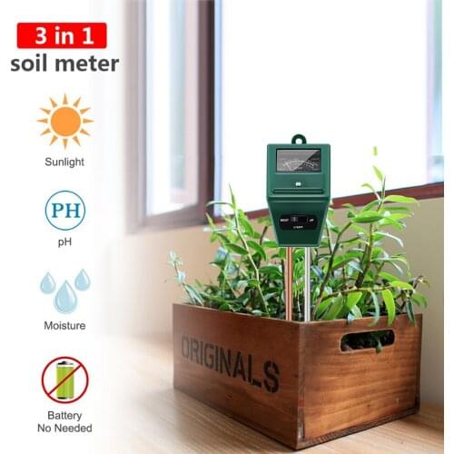 New Soil Water Moisture PH Meter Acidity Humidity Sunlight Light PH Test Garden Plants Flowers Moist Tester Testing Instrument