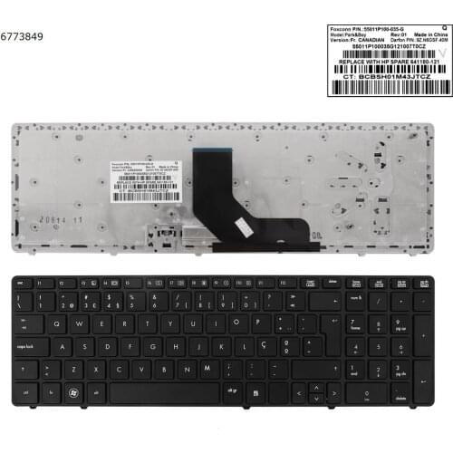PO Portuguese New for HP Probook 6560B 6565B 6570B Laptop Replacement Keyboard Black Without Point stick