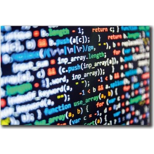 Computer Science Posters and Prints Programming Code Technology Wall Art Picture for Bedroom Dorm Canvas Painting Home Decor