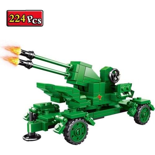 World War II Military Series Wheeled 90 Artillery MOC Soldier Accessories Building Blocks Bricks Toys Gifts