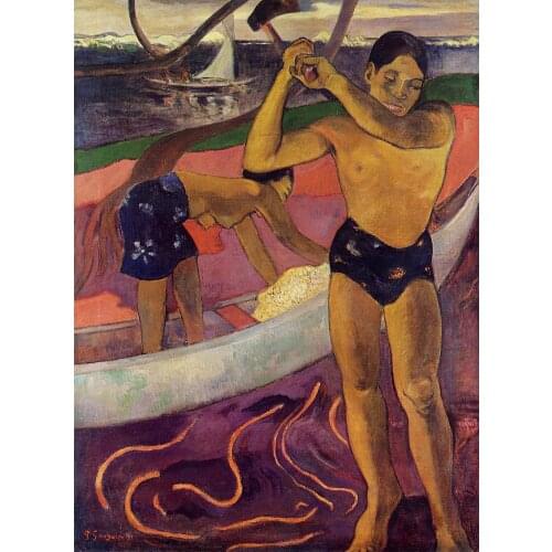 Man with an Ax by Paul Gauguin oil Painting Canvas High quality hand painted Portrait Landscape Art