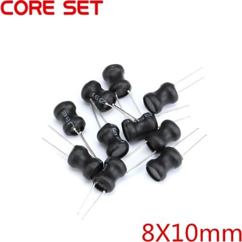 100pcs 10Values 8*10 10UH-10MH Power Inductors Induction Assortment Kit for 10UH 22UH 33UH 47UH 68UH 100UH 150UH 220UH 1MH 10MH