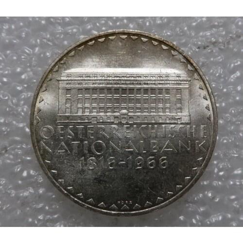 Austria 1966 50 Shillings National Bank 150 Years Commemorative Coin Real Rare Silver Original Coin Collection