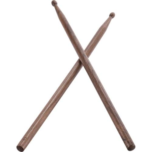 Pair of 5B Drumsticks Sticks Wave-shape Wood Tip Percussion Accessories for Drum Set Adopt for Black Walnut Wood