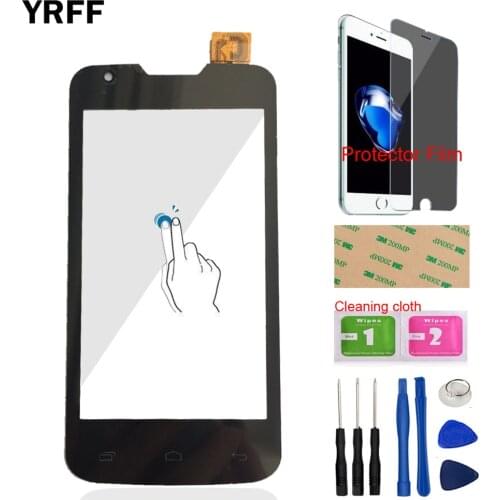 Front Glass Touch Screen Digitizer Panel Glass For Fly IQ4401 4401 Touch Screen Sensor Tool 4.0'' Mobile Protector Film Adhesive