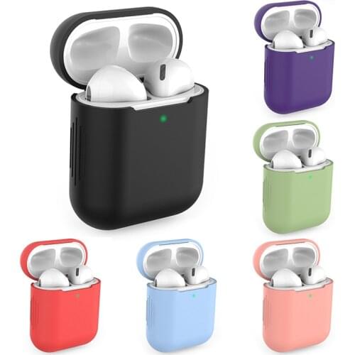 Silicone Earphone Cases For Airpods 1/2 Wireless Earphone Cover Protective Case For Apple Airpods 1 2 Air Pods Case Charging Box