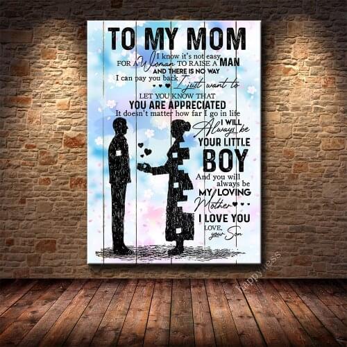 Son To Mom MotherS Love For Children For Art Creativity POSTER CANVAS PAINTING Living Room Bedroom Decoration Painting