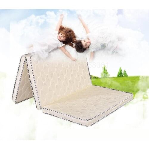Three folding childrens environmental protection mats coir hard mattress student dormitory single 1.2 double floor