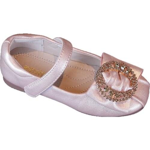 Girls Princess Shoes 2021 Spring New Little Girl Soft Sole Square Mouth Shoes Childrens Fashion All-match Leather Shoes 26-35