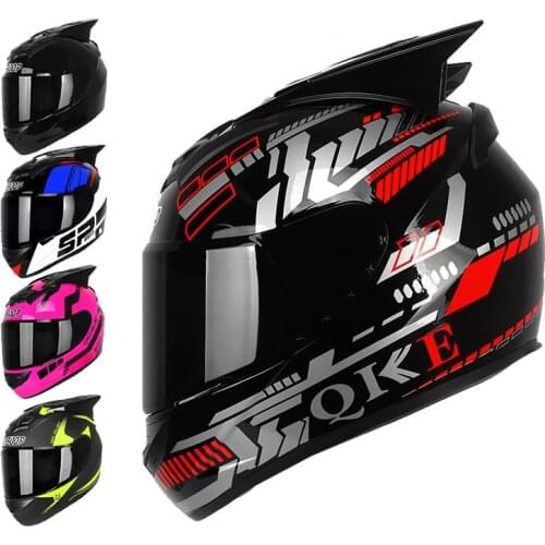 With corner Flip Up Motorcycle Helmet Crash Full face Anti-fog Motocross Moto Universal Helmet Full Cover
